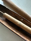 Vintage Wooden Boat Shuttle Weaving Loom With Two Bobbins