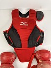Youth Baseball Catchers Gear Mizuno   Rawlings Chest   Leg Protectors Red