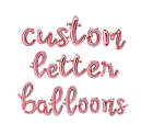 16  Party Custom Script Balloon Letters