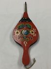 Vintage Red Hand Painted Folk Art Fireplace Bellows