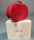 Dior 3pc Set Red Patent Zipped Cosmetic Pouch   Lip Maximizer  4d Lash Maximizer