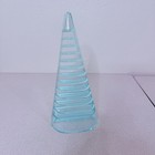 Vtg Aqua Acrylic Pyramid 12 Cd Rack Holder Retro Y2k Media Storage
