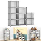 Bookshelf Office Shelf Plastic Storage Cabinet Multi-use Non Woven Storage Rack