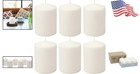 Smoke-free 6 Count White Pillar Candles  35 Hour Burn  3  X 4  For Home   Events