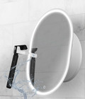 Sharper Image Spastudio Fog Free Heated Shower Mirror Led Razor Holder White Usb