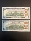 Two Sequential One Hundred   100  Bills - Series 2017a  almost Uncirculated 
