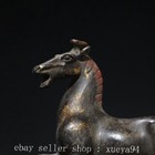 8 2   Chinese Ancient Bronze Fengshui 12 Zodiac Year Animal Horse Statue