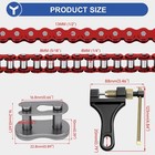 Red 420 Chain 132 Link For 50cc 110cc 125cc Ssr Predator 212cc Pit Dirt Bike Atv