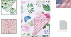 Lightweight And Warm Pink Floral Baby Blanket - Perfect For Napping   Travel