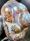 Unique Botryoidal Dendritic plume Agate W Purple Chalcedony agatenodule   5 95oz