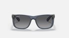 Ray-ban Justin Classic Transparent Blue grey Gradient Polarized 54 Mm Rb4165
