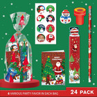 168 Pcs Christmas Party Favors Bulk For Kids-24-pack Christmas Stationery Set Fo