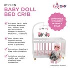 Baby Doll Crib For 18-inch Dolls     Includes Mobile  Elephant-themed Bedding     