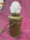 Antique Perko   Marine Copper Dry Cell Lantern Light 8 5 