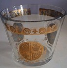 1960 Vito Bari Gold Fluer De Lis Crown Ice Bucket