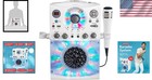 Compact Karaoke Machine For Kids   Adults - Led Disco Lights   Bluetooth Enabled