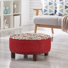 Ball   Cast Upholstered Oversized Ottoman Modern Round Floor Seating  Dia 21    
