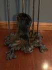 Ornate Brass Iron Fireplace Tool Set 4pc Antique French Rococo Victorian Style