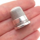 Ketcham   Mcdougall 925 Sterling Silver Antique Art Deco Sewing Thimble Size 10