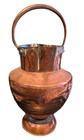 Antique Copper Double Spouted Water Carrier Hammered Finish Riveted Handle Joint