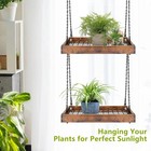  16  Large Plant Hanger For Indoor outdoor Use  Wood   Metal Hanging Planters 
