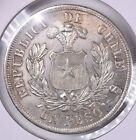 1877 Chile 1 Peso 25g Silver 0 900 - Very Nice 