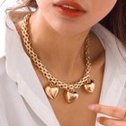 Chunky Gold Bubble Heart Choker Exaggerated Hip Hop Puffy Love Starfish Chain Ne
