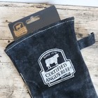 Certified Angus Beef 14  Insulated Heat Resistant Leather Bbq Gloves Black Nwt
