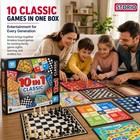 Premium 10-in-1 Classic Family Kids Board Educational Indoor Game Set Boys Girls