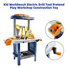 Kids Workbench Electric Drill Tool Pretend Play Workshop Construction Toy 37 pcs