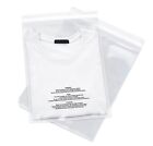 Poly Bags Resealable Suffocation Warning Clear Merchandise 1 5 Mil Shirt Apparel