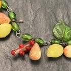 Antique Czech Glass Handmade Fruits Leaves Necklace 17    Bd