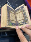 Miniature Quran Koran Islamic Book Ornate Gold Red Binding Velvet Presentation 