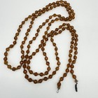 Vintage Czech Amber Glass Necklace Hand Knotted Flapper Shepard Hook Art Deco