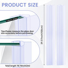 2 Pack Frameless Glass Shower Door Side Seal Strip  39 37  U-type Pvc