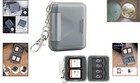 Water-resistant 12-slot Sd Card Holder Case For Travel - Grey Durable Protector