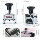 Self Inking Number Stamp 7 Digits Automatic Numbering Machine Metal Number St   