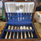 Mcm 1847 Rogers Brothers  daffodil  Complete Service For 8 W Original Chest 1950