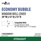 Window Well Cover 39 In X 13 In Straight Flexible Design Economy-grade Plastic