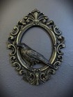 Gothic Baroque Black And Gold Raven Halloween Wall Decor