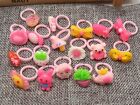 50 Pcs Mixed Color Plastic Cartoon Rings Children Kids Adjustable Jewelry Gifts