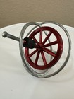 Vintage Metal Gyroscope Spinning Top Toy Red Star Center