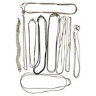 Vintage Sterling Silver Chain Necklaces Lot Of 10 Reseller Estate Jewelry Bundle
