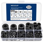 900-piece Nylon Flat Washer Assortment Kit Black Plastic Flat Washers For Bolts