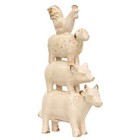 New Farmhouse Farm Animal Stack Figurine Pig Sheep Chicken Cow Statue 7 