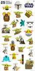 Baby Yoda Party Favors For Boys   Girls Bundle   12 Pack Baby Yoda Sticker Sheet