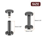 30pack Brass Chicago Screws  15x10mm Post Nail Stud Rivets For Craft Black