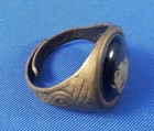 Vintage 1960s Paul Mccartney Brass T Ring Beatles Gumball 60s Art Photo Jewelry