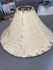 Vtg Southwestern Rawhide Leather Lamp Shade 22    At Bottom Handmade Rustic Cabin