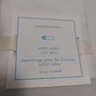 Crib Skirt Pottery Barn Baby Zebra Safari 16  Drop 28x52  Mauve White Cotton New